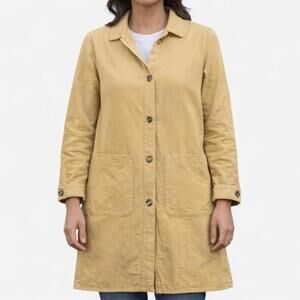 ZARA Trafaluc Camel Coat Women’s Small Tailored Minimalist Lightweight Outerwear